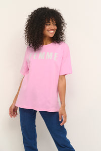Kaffe Kajulia Pink Frosting 'Femme' T-Shirt, 10507171