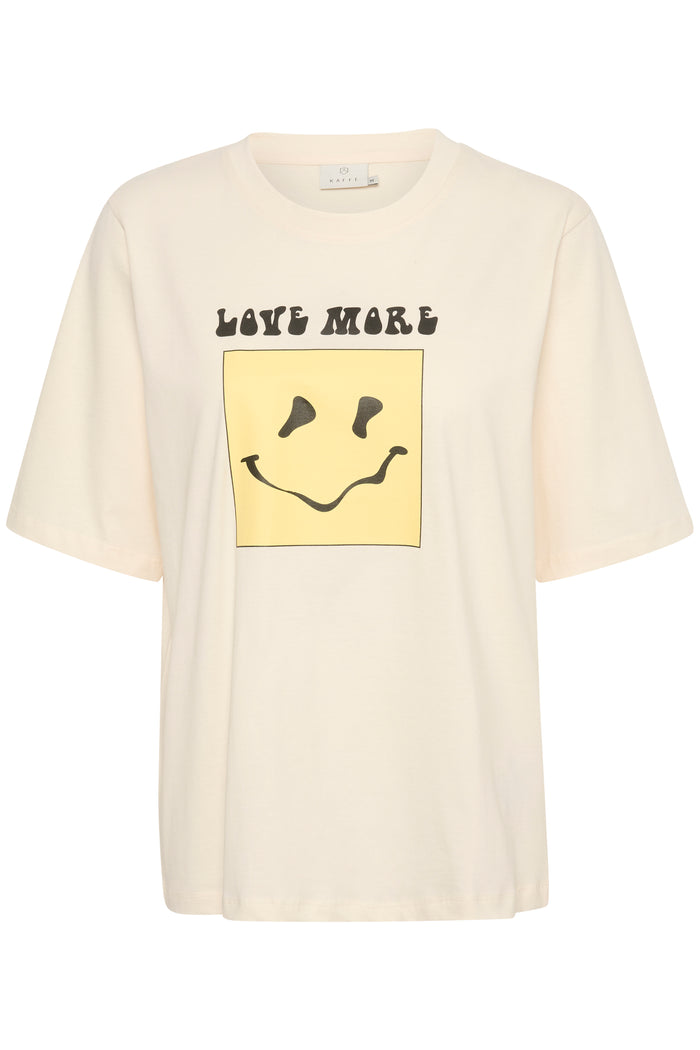 Kaffe Kasilla Antique White 'Love More' Oversized T-Shirt, 10507549
