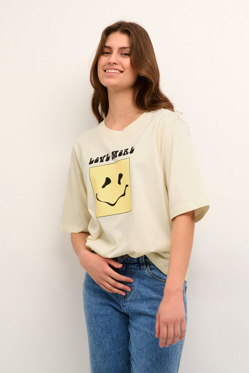 Kaffe Kasilla Antique White 'Love More' Oversized T-Shirt, 10507549