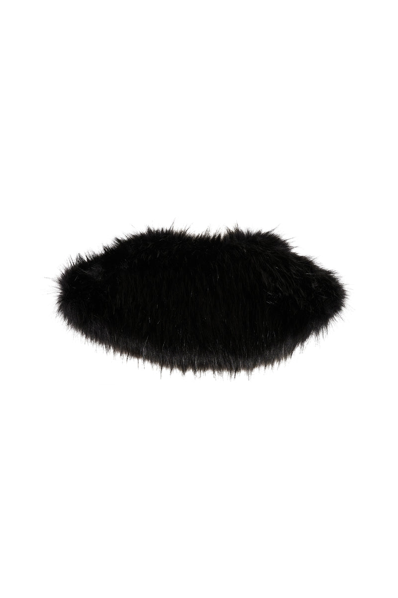 InWear Jayla Black Faux Fur Collar, 30107425