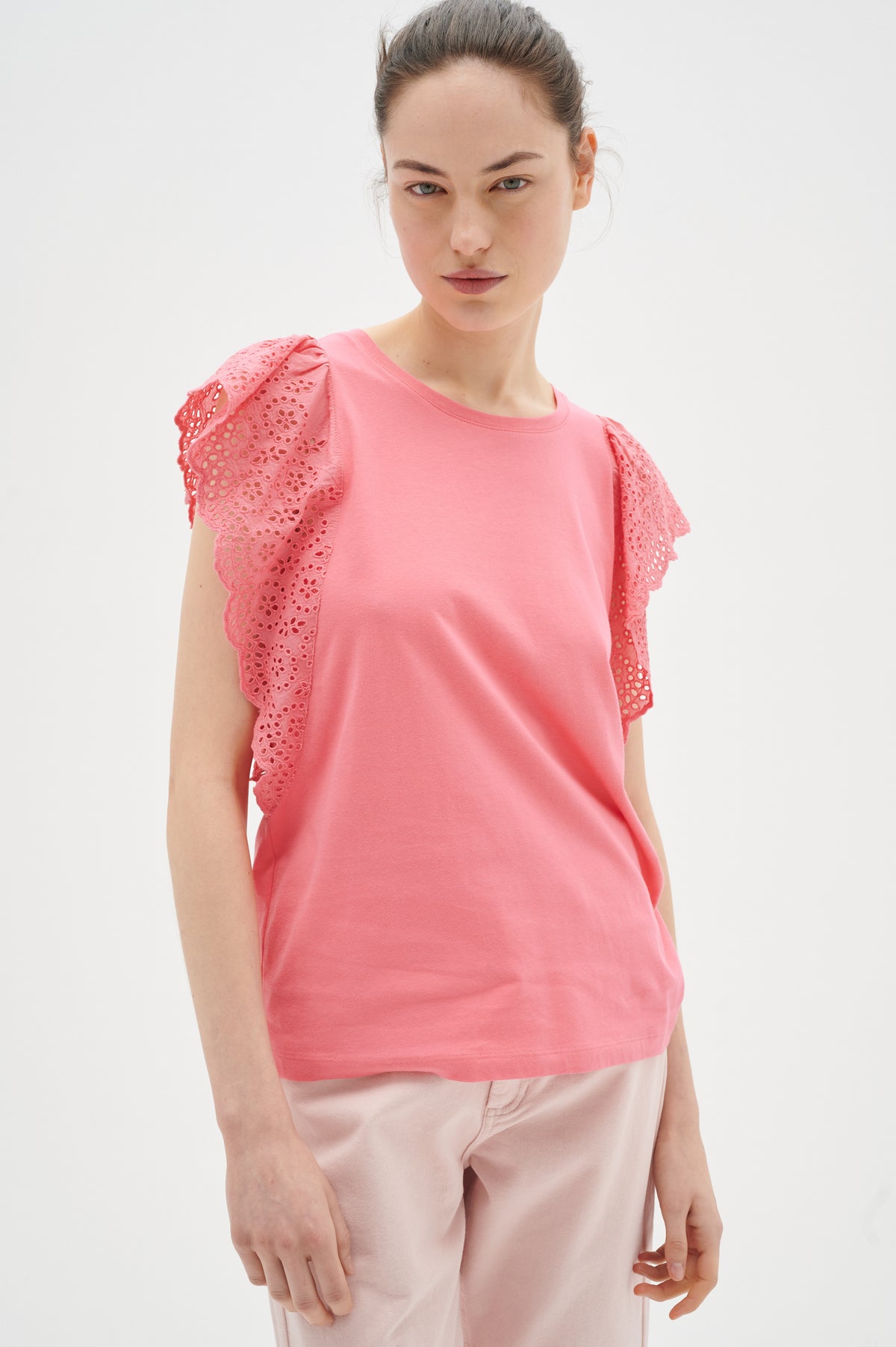 InWear Vume Pink Rose Embroidered Sleeveless Top, 30108376