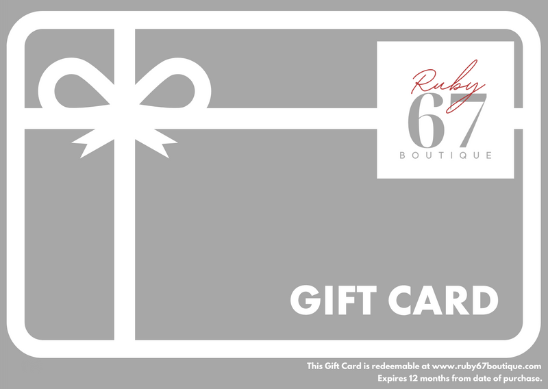 Gift Card freeshipping - Ruby 67 Boutique