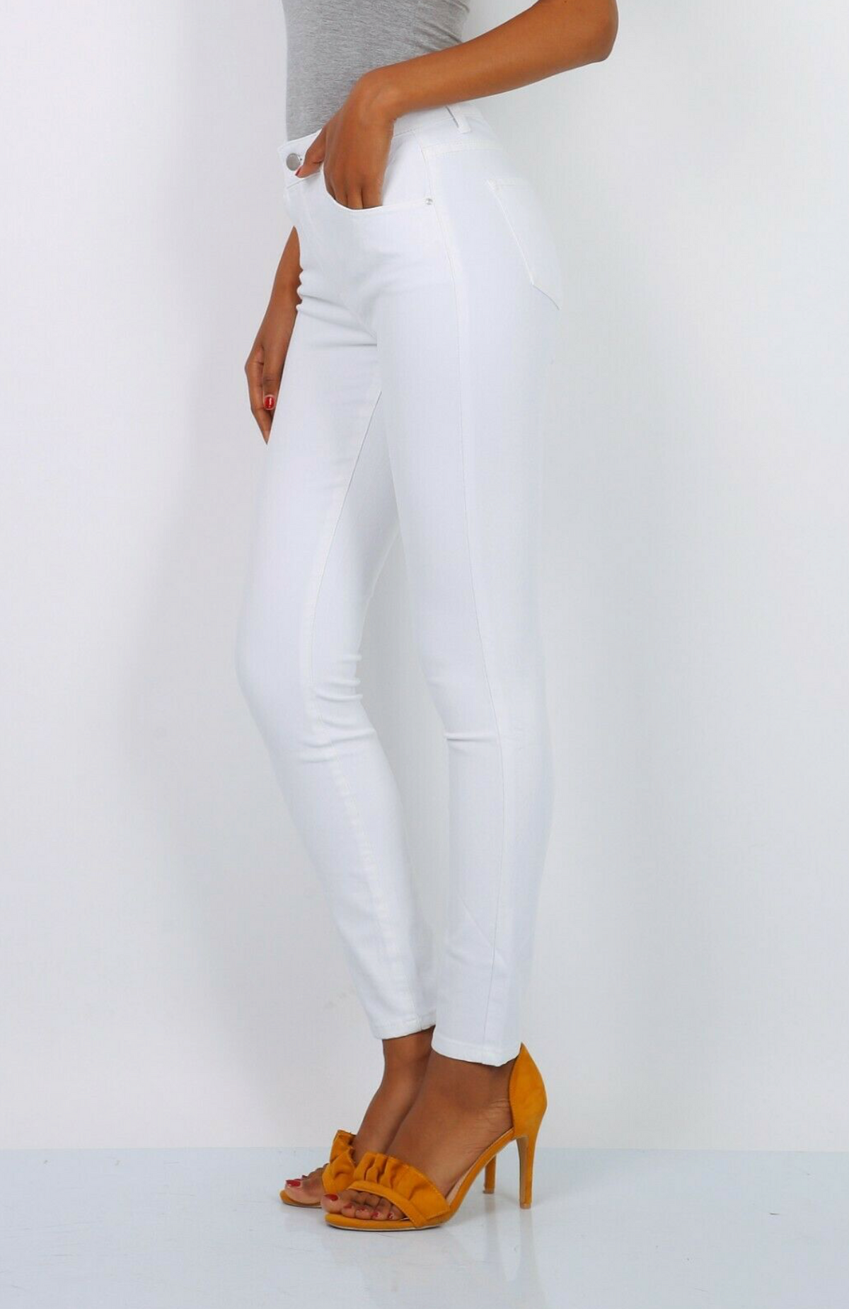 Toxik HighWaisted Bum Lift 360 Jeans, White freeshipping - Ruby 67 Boutique