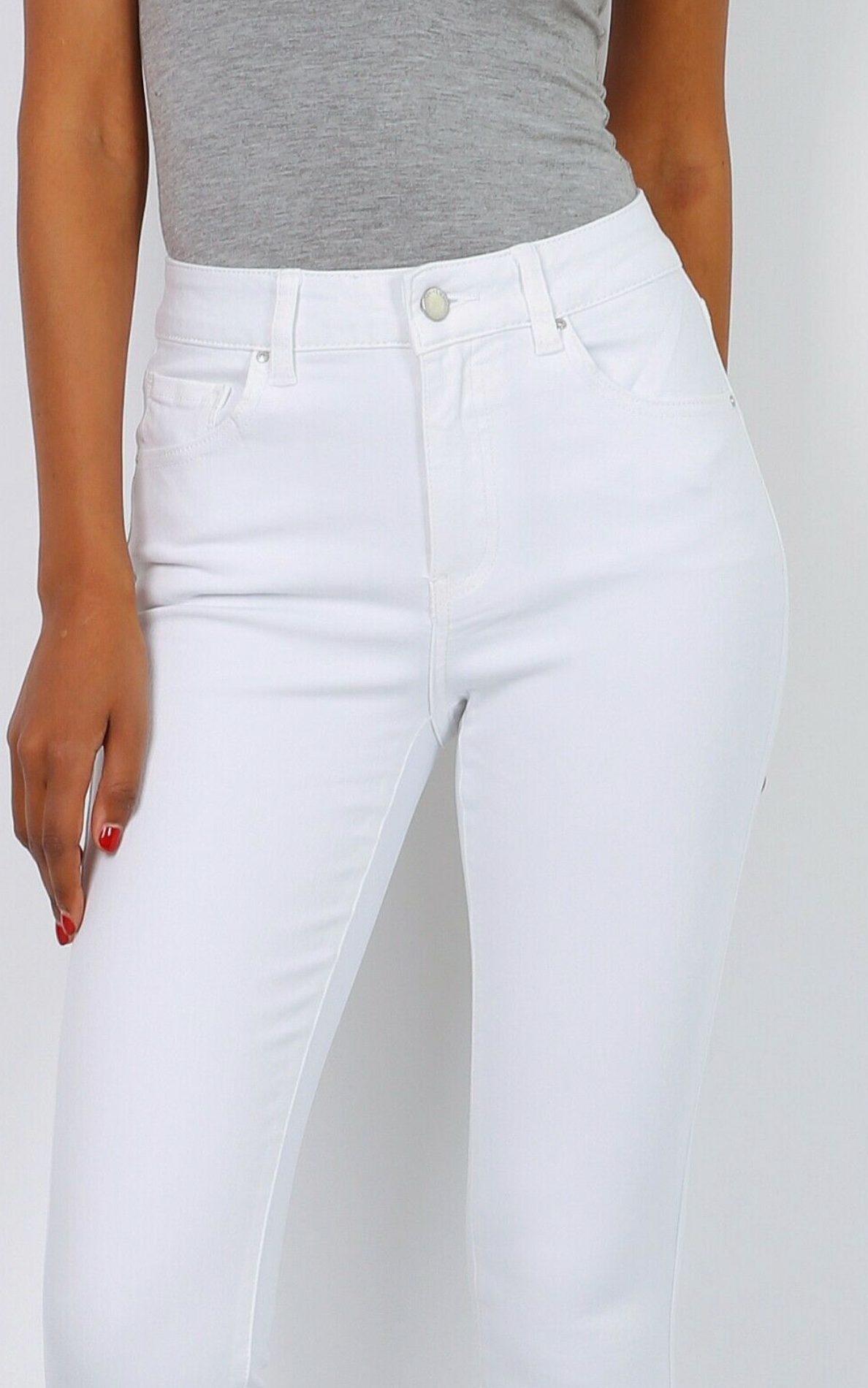 Toxik HighWaisted Bum Lift 360 Jeans, White freeshipping - Ruby 67 Boutique