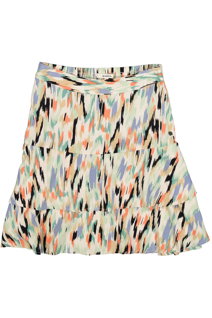 Garcia Emberglow Abstract Printed Layered Skirt, B30320