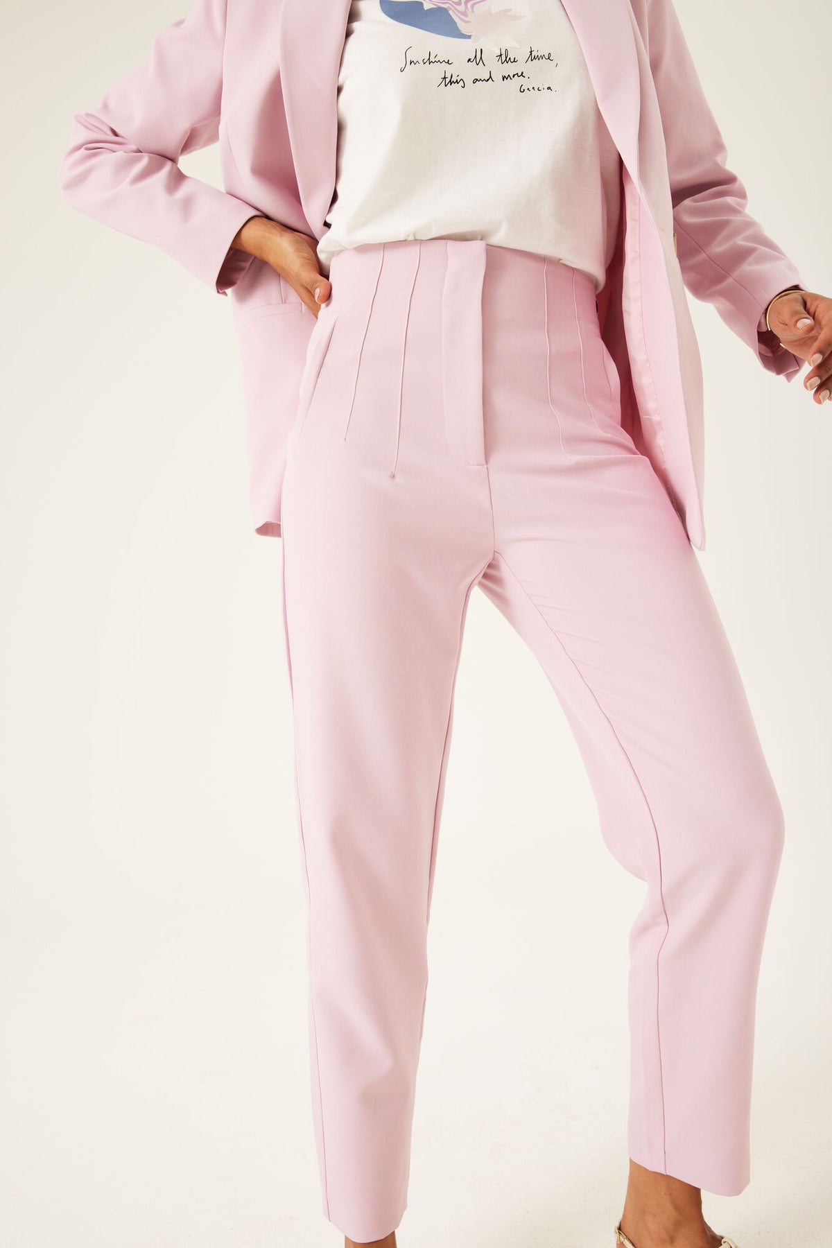 Garcia Fragrant Lilac HighWaisted Cigarette Trousers, C30113