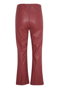 Soaked in Luxury Kaylee Rhubarb PU Kickflare Trousers, 30404598